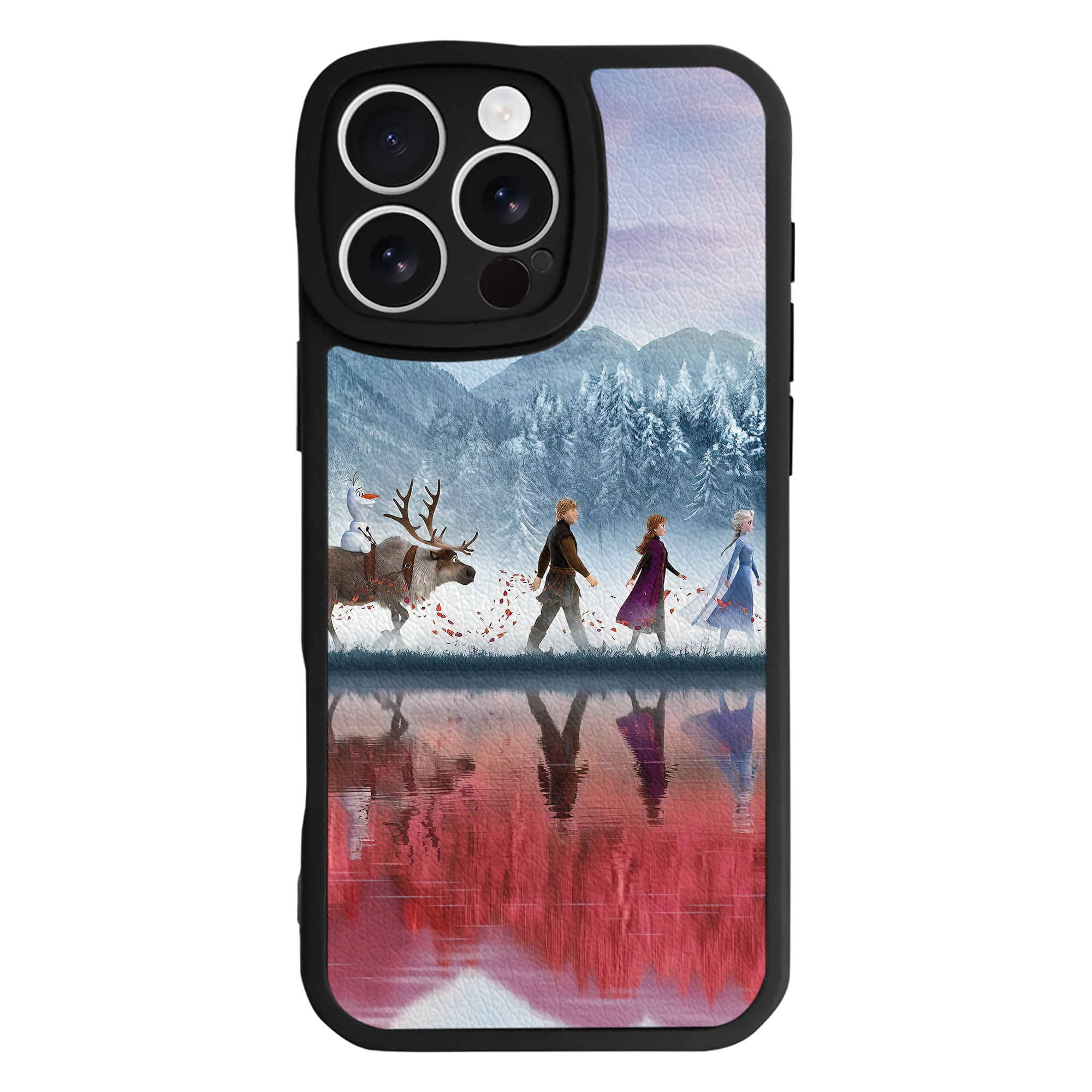 （画像用） アナと雪の女王 アンナ エルサ Frozen Anna Elsa 【iPhone 16シリーズ対応】シリコンスマホケース（レザー調） 材質：シリコン